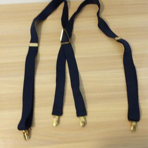 Cas Germany Suspender Mens Blue Dark Clip On X Back Adjustable Strap Stretch‎